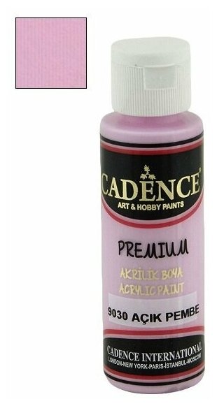 Акриловая краска Cadence Premium Acrylic Paint, 70 мл. Light Pink-9030