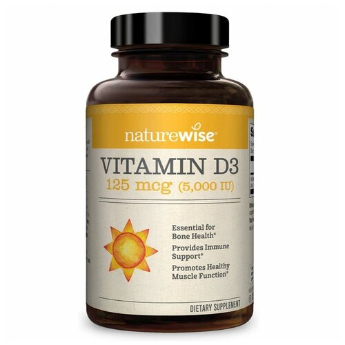 Витамин Д3 Nature Wise Vitamin D3 5000 МЕ 120 капсул