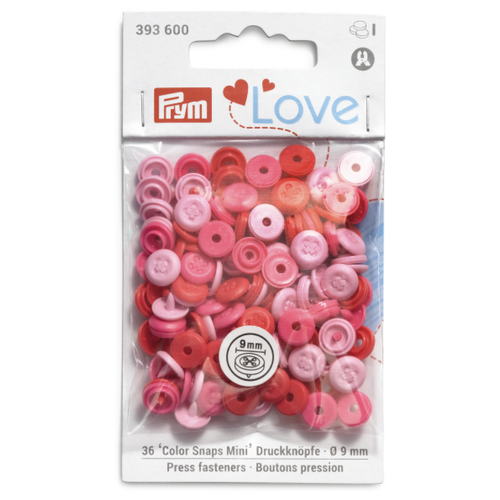 Купить 393600 Кнопки ColorSnapsMini имитация стежка Prym Love, розовый 36шт Prym, пластик