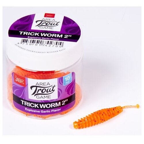 Lucky John Приманка силиконовая (мягкая), съедобная слаг LUCKY JOHN PRO SERIES TRICK WORM (140160-036 / 2