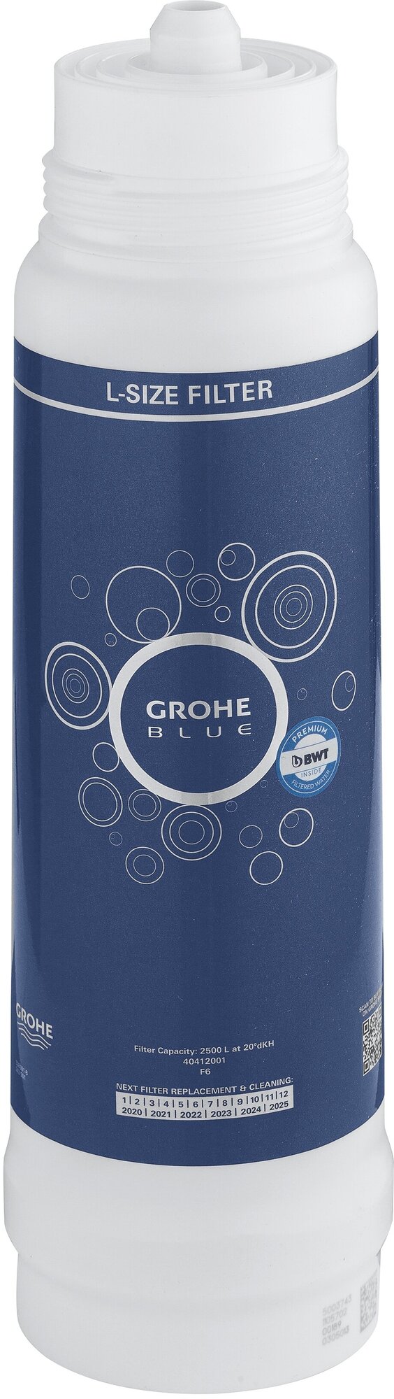 Фильтр для GROHE Blue и GROHE Red, L-Size, 2500 л, (40412001)