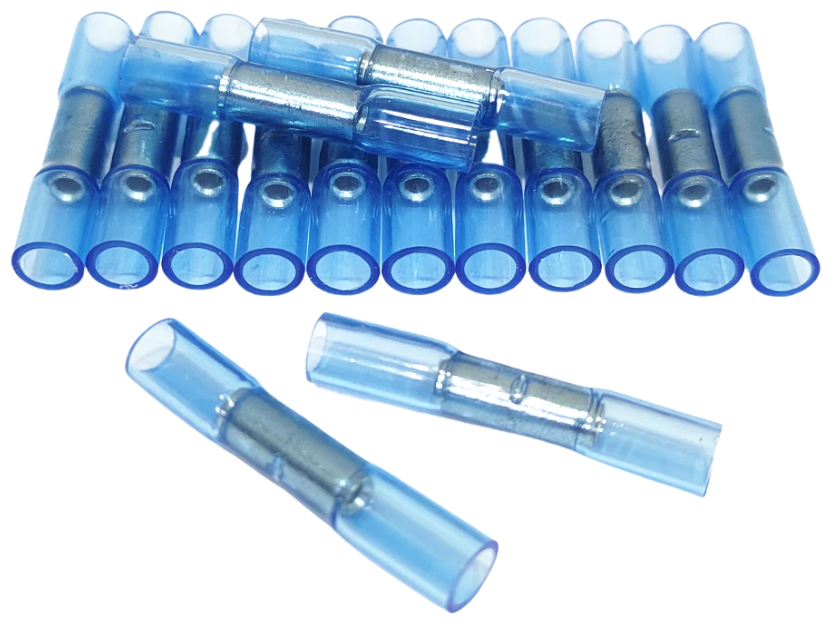 Гильзы для проводов (коннектор) термоусадочный 1,5-2,5 Premium, синий (прозрачный). 50шт Арт. 0404013