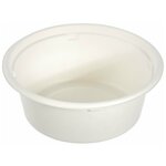 Тарелка одноразовая для супа, d-130мм, 350мл белая, сахарный тростник 50 штук в упаковке - изображение