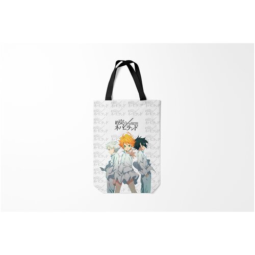 фото Сумка-шоппер / 31х42 см / аниме / обещанный неверленд персонажи burnettie