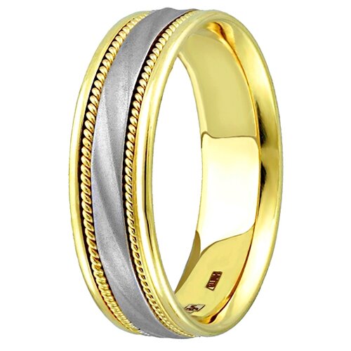 Кольцо Обручальное Юверос 100382 из золота размер 18