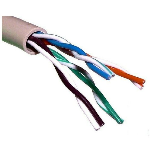 Кабель сетевой UTP 4 пары cat6 solid 0.55 мм, CCA molded, 305 м, серый кабель сетевой utp 4 пары cat6 solid 0 55мм cu 305м серый