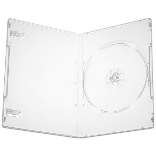 Коробка DVD Box для 1 диска, 9мм (slim) полупрозрачная, упаковка 10 штук.
