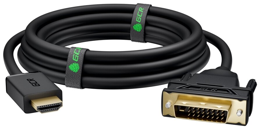 Greenconnect Кабель HDMI-DVI 0.3m черный, OD7.3mm, 28/28 AWG, позолоченные контакты, 19pin AM / 24+1M AM Dual Link, GCR-HD2DVI1-0.3m, тройной экран Greenconnect HDMI (m) - DVI-D (m) 0.5м (GCR-HD2DVI1- - фото №20