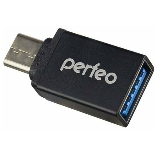 Адаптер Perfeo USB adapter with Type-C (PF-VI-O006 Black) адаптер для подключения usb устройств универсальный smartbuy otg цвет чёрный