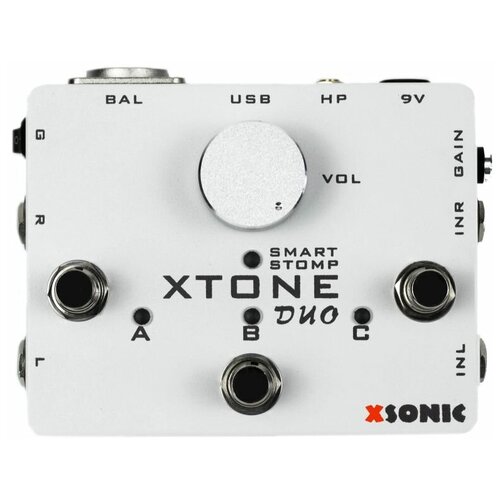 Гитарный USB-аудиоинтерфейс XSONIC XTONE Duo с ножным контроллером, 2 входа, поддержка iOS, Windows, Mac, Android