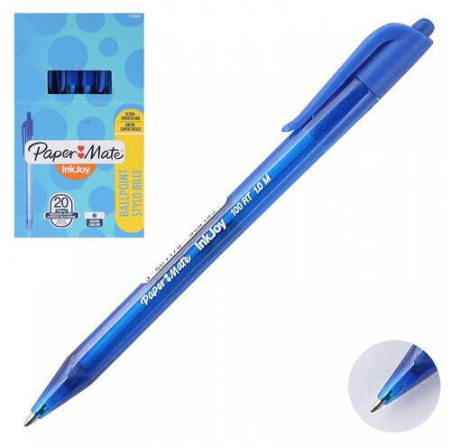 Paper Mate Ручка шариковая INKJOY 100 RT 1 мм Синий S0957040