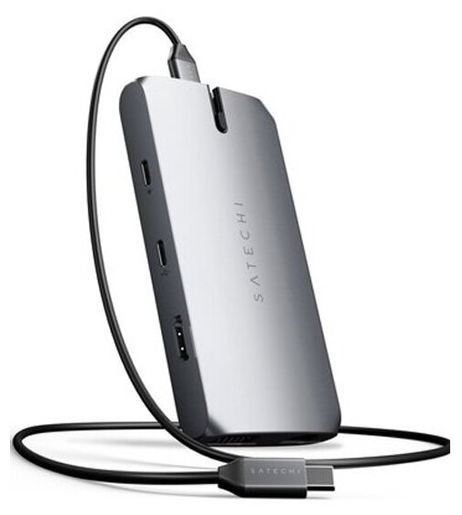 USB разветвитель Satechi Type-C On-the-Go Multiport серый космос ST-UCMBAM
