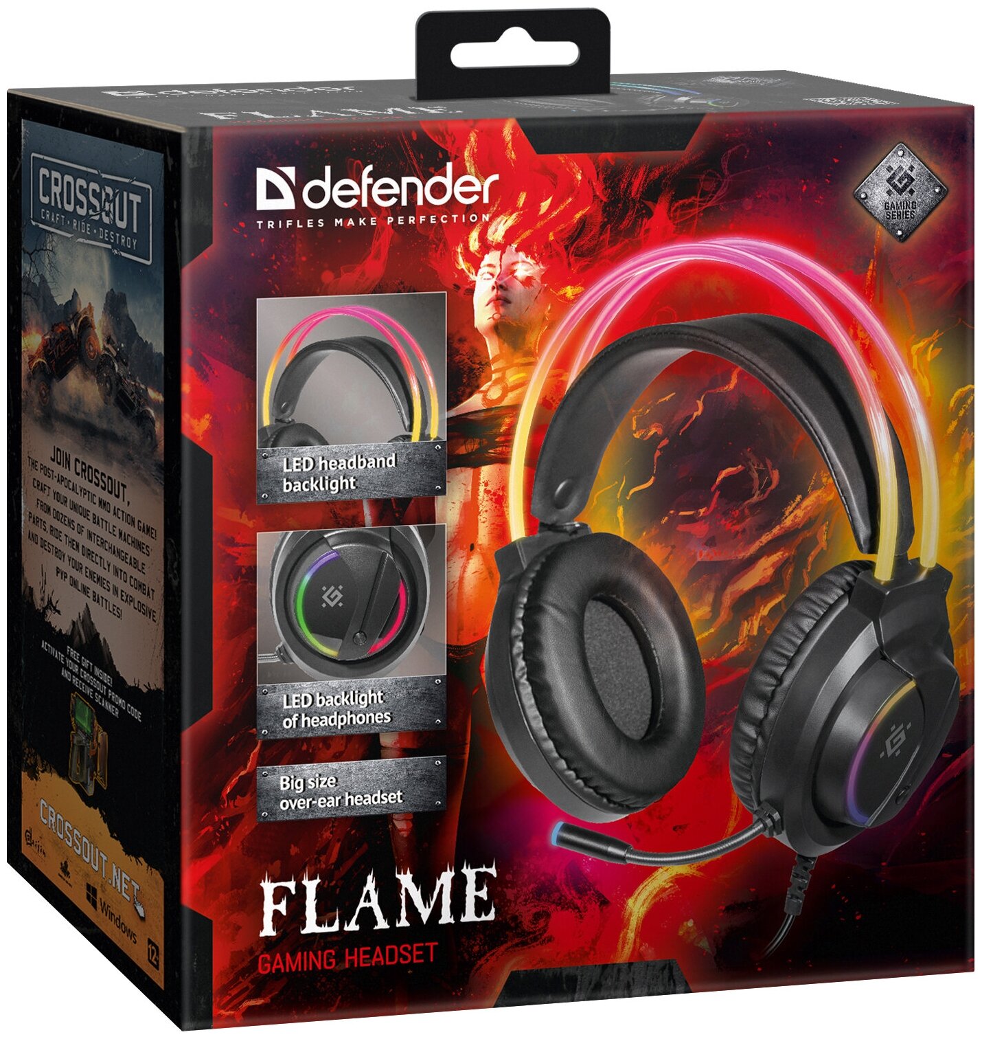 Гарнитура GAMING FLAME BLACK RGB 64555 DEFENDER - фото №10