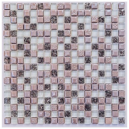Мозаика стеклянная с камнем Bonaparte Plaza, 300 x 300 мм