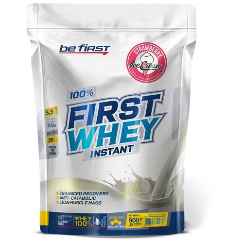 Протеин Be First First Whey Instant, 900 гр., клубника