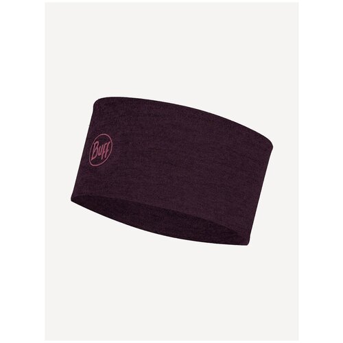 фото Шерстяная повязка на голову buff headband midweight wool solid deep purple