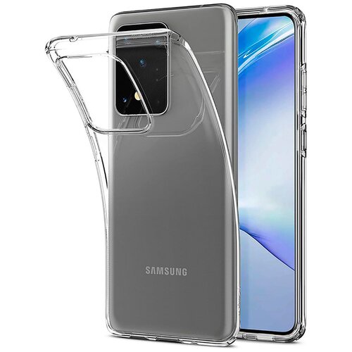 Силиконовый чехол на Samsung Galaxy S20 Ultra / Самсунг С20 Ультра прозрачный