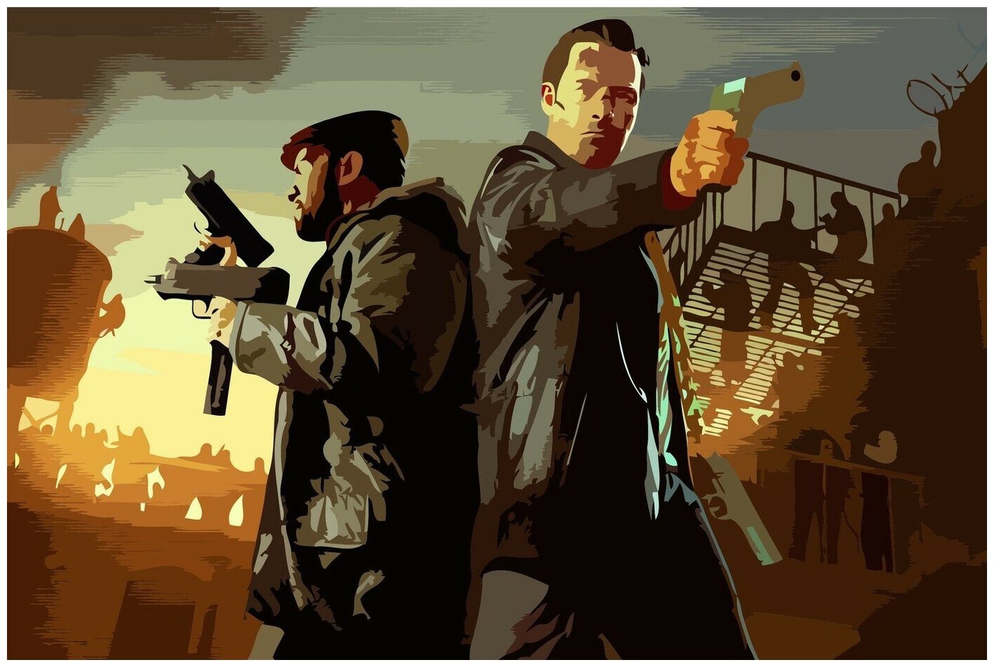 Картина по номерам на холсте Max Payne - 3