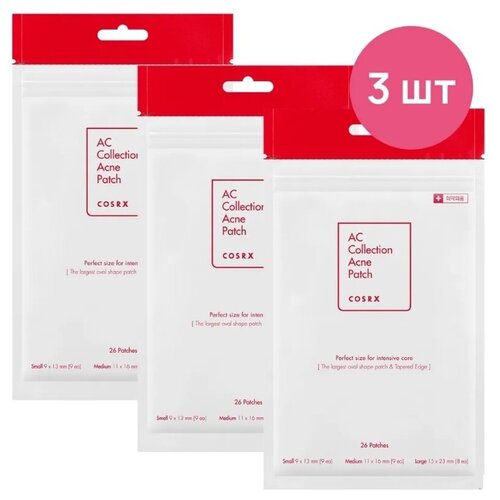 Патчи от прыщей на лице Cosrx AC Collection Acne Patch, 26 шт (5 упаковок) патчи против акне для подбородка ac thyol chin line patch labottach 2 мл