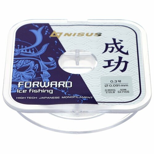 фото Леска forward ice fishing, диаметр 0.091 мм, тест 0.96 кг, 50 м, nylon transparent россия