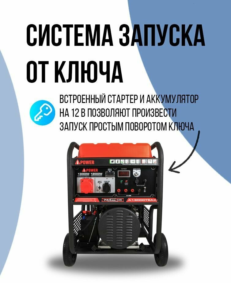 Бензиновый генератор A-iPower A13000TEAX - фотография № 8