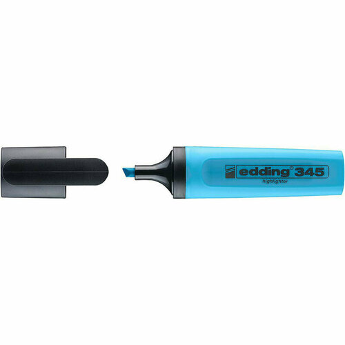 Текстовыделитель edding 345, заправляемый, скошенный наконечник, 2-5 мм Голубой