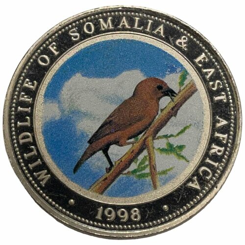 Сомали 25 шиллингов 1998 г. (Дикая природа Сомали и Восточной Африки - Золотой пальмовый ткач) (PP) клуб нумизмат монета 25 шиллингов сомали 1998 года медно никель цветная