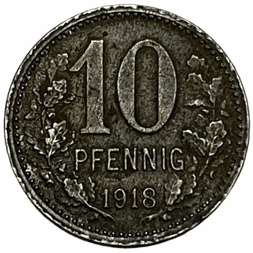 Германия (Германская Империя) Изерлон 10 пфеннигов 1918 г. (2)
