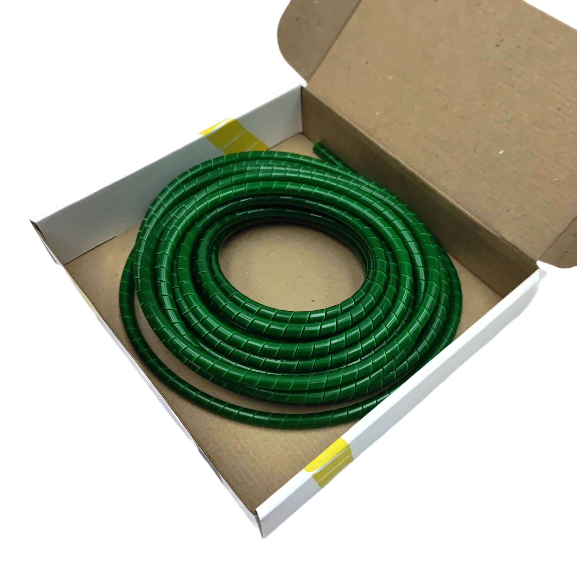 Оплетка спиральная для кабелей и проводов 8мм, 10м, зеленая - фотография № 3