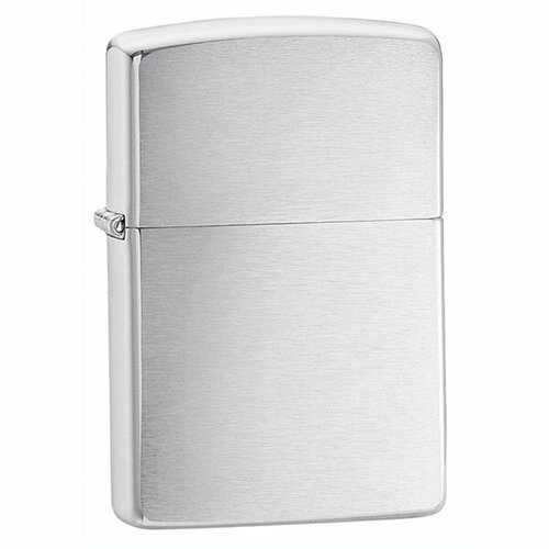 Зажигалка Zippo Classic 200 Brushed Chrome, серебристая матовая ZIPPO-200 зажигалка classic с покр brushed chrome серебристая серебристый zippo 200 gs