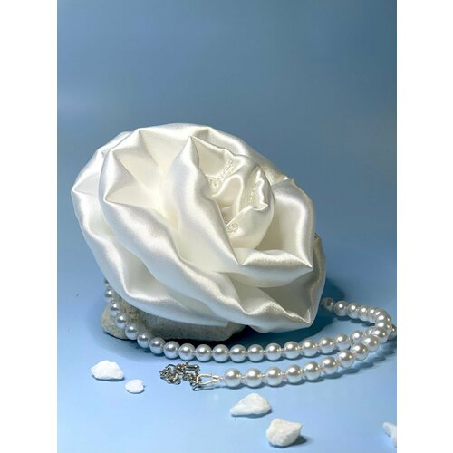 фото Чокер цветок с жемчугом, жемчужное ожерелье. nshvebel. белая