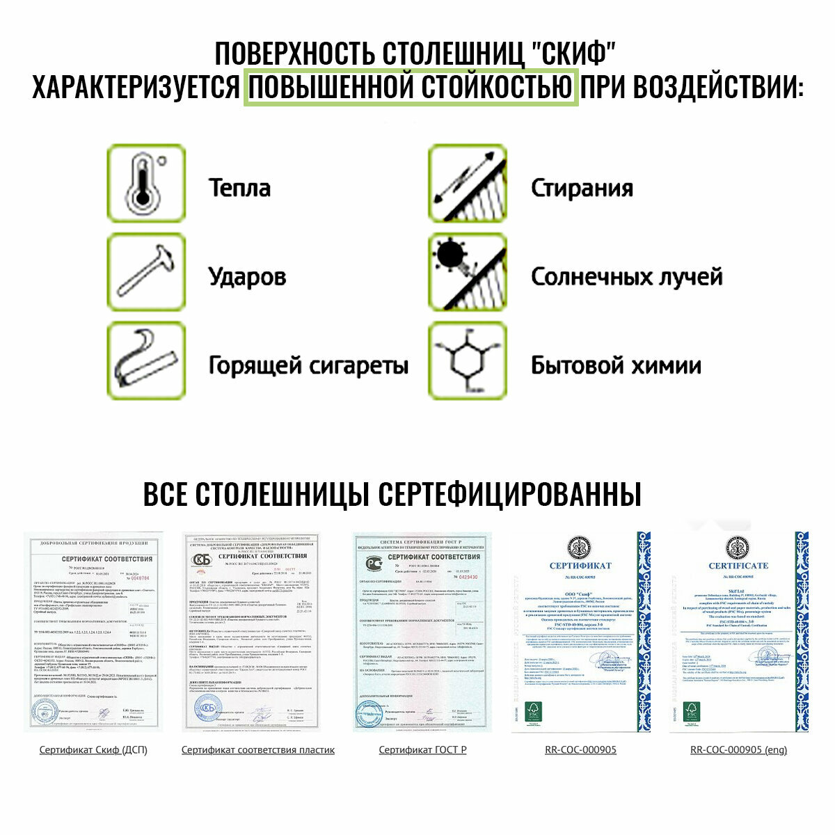 Столешница для кухни Скиф 1500х600x38мм с кромкой. Цвет - Дуб Вотан