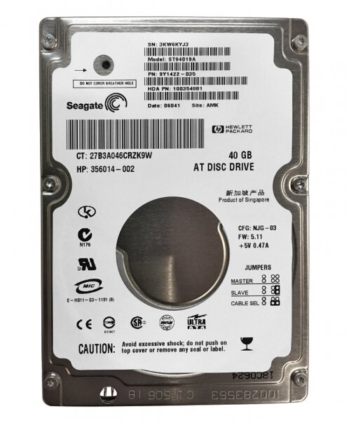 Жесткий диск Seagate ST94019A 40Gb 4200 IDE 2,5" HDD