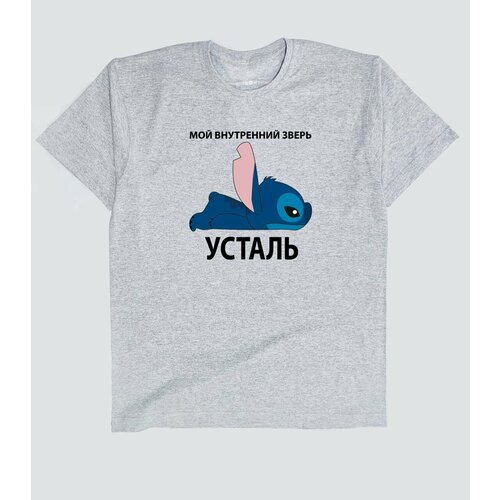 фото Футболка, размер 007(xxl), серый yoha print