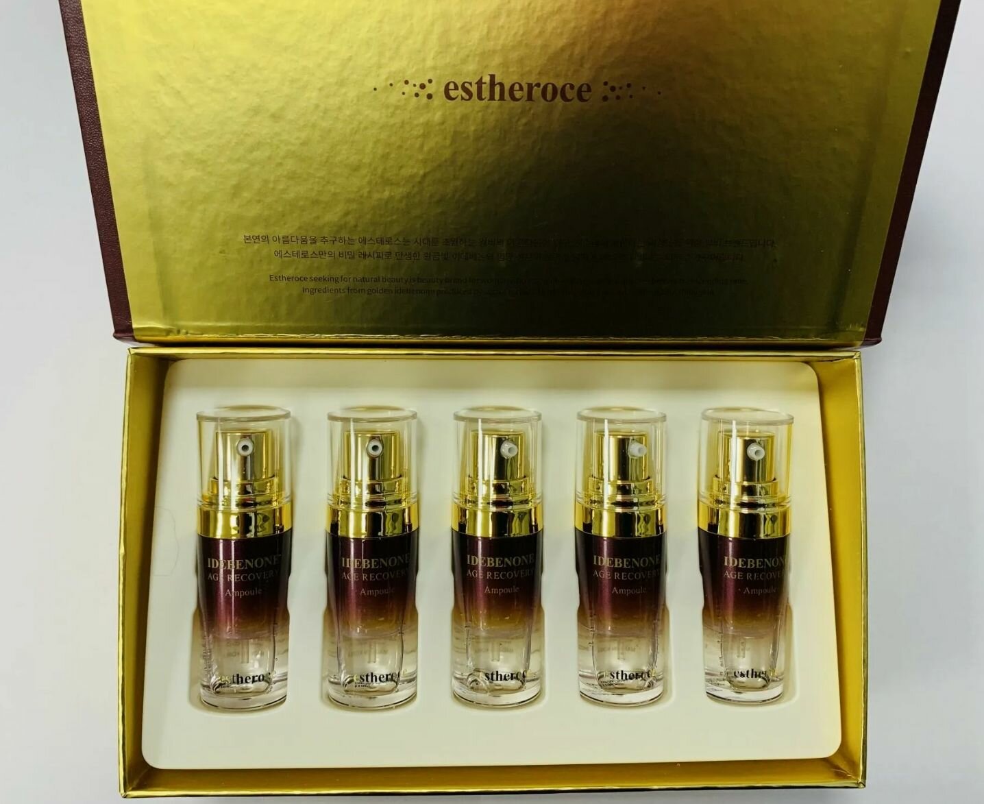 Сыворотки для лица Deoproce Estheroce Idebenone Age Recovery Ampoule 10ml X 5 ea - фото №4