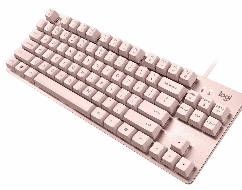 Игровая клавиатура Logitech K835 TKL (Английская раскладка, свитчи Red, розовый цвет)