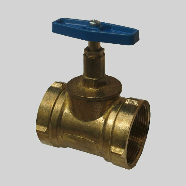 фото Клапан запорный (вентиль) латунный муфтовый 15Б3р Ду50 (G 2)