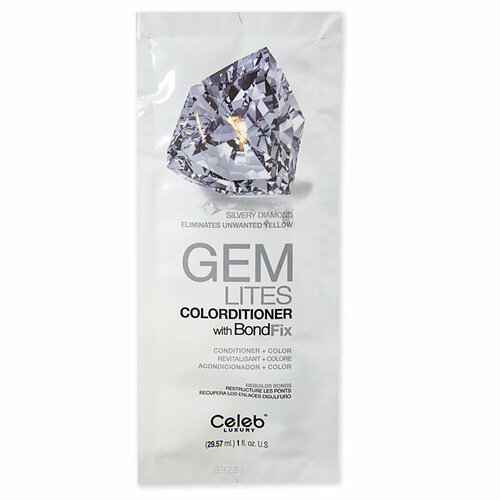 Celeb luxury Кондиционер тонирующий, корректирующий цвет Серебристый Бриллиант Gem Lites Silvery Diamond Colorditioner 30 мл