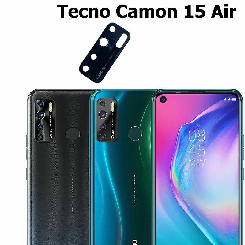 Стекло камеры для Tecno Camon 15 Air (CD6) черное