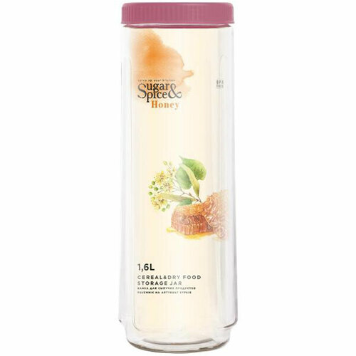 Банка для сыпучих продуктов Sugar&Spice Honey 1,6л брусника