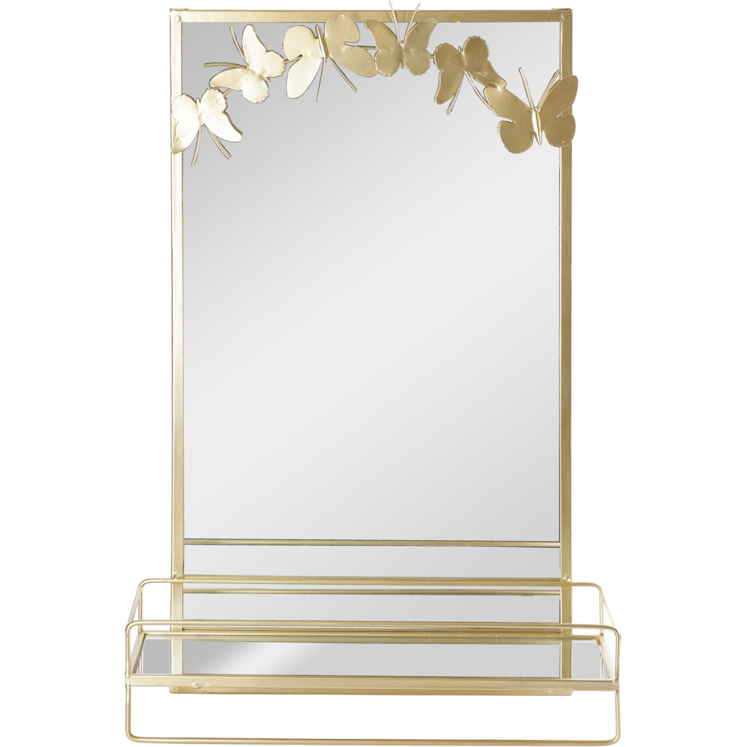 Зеркало с полкой Casaentera CE04-54-237 золото 440х150х640