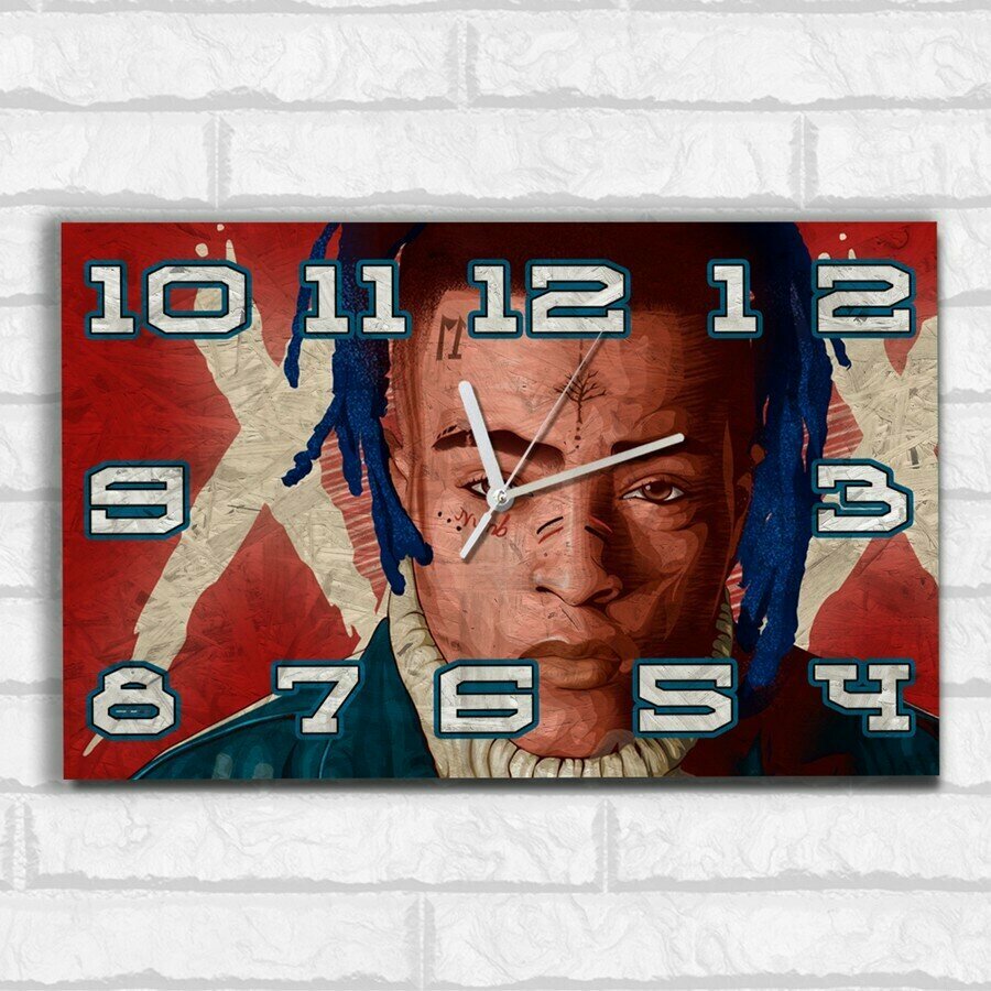 Настенные бесшумные часы ОСП, музыка Xxxtentation - 4861
