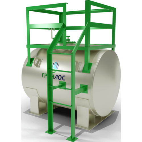 Универсальная промышленная емкость гринлос Емкость стальная 3 м3 горизонтальная наземная