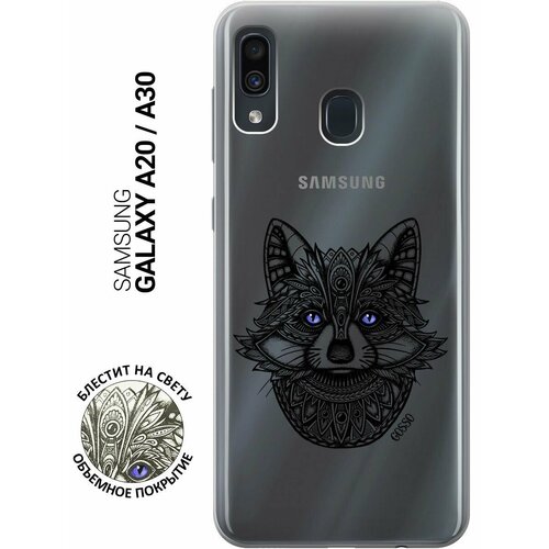 Ультратонкий силиконовый чехол-накладка для Samsung Galaxy A20, A30 с 3D принтом Grand Raccoon ультратонкий силиконовый чехол накладка для samsung galaxy a20 a30 с 3d принтом grand leo