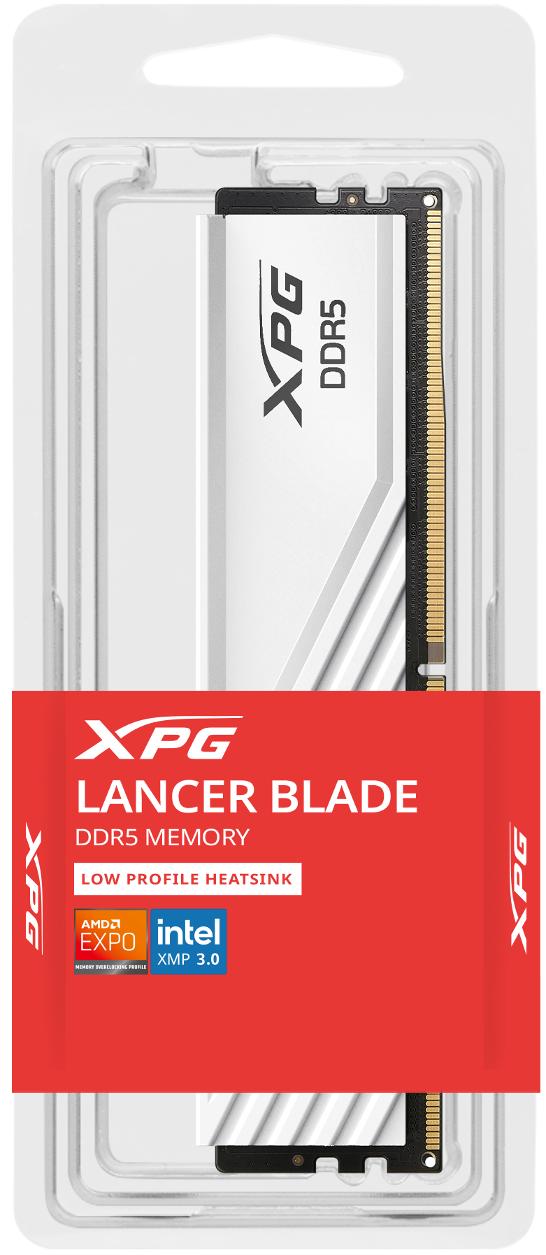 Модуль памяти ADATA 16GB DDR5 5600 DIMM XPG Lancer Blade AX5U5600C4616G-SLABWH 1.1V, CL46-45-45, On-Die ECC, Power Management IC, white