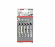 Пилки для лобзика Bosch T 101 BIF /БОШ SPECIAL FOR LAMINATE/ 2608636431 чистые прямые пропилы в древесине и ламинате 5 шт