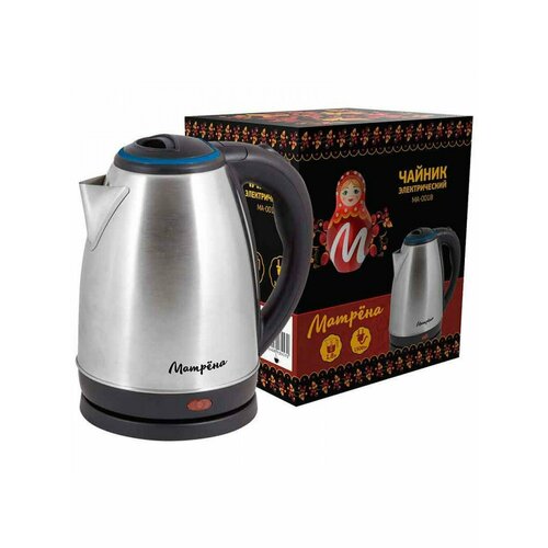 Чайник электрический Матрёна MA-001 нержавейкаголубой 138600₽