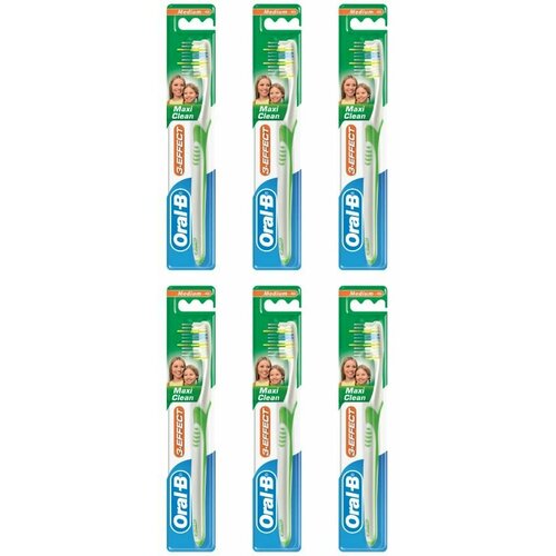 Oral-B Зубная щетка 3-effect Maxi Clean, 1 шт, 6 уп