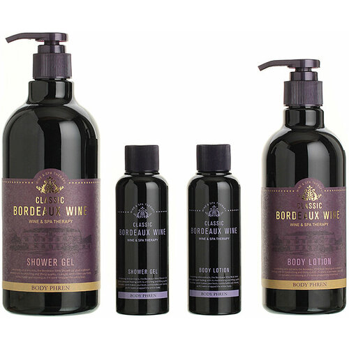 Welcos Набор уходовый для тела Body Phren Classic Bordeaux Wine Body Care Set набор гель для душа лосьон для тела welcos body phren classic bordeaux wine body care set 500 мл 315 мл 100 мл 2 шт