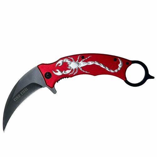фото Нож cold steel scorpion керамбит, красный kalina m